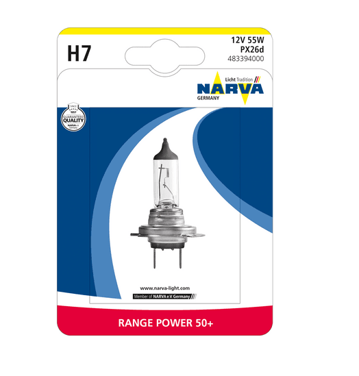 Bec Narva 12v 55w H7 range power+50%