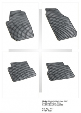 Covoare cauciuc SKODA FABIA II 2007 II 2008->