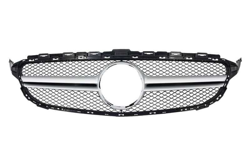 Grila Centrala compatibil cu MERCEDES C-Class W205 S205 C205 A205 (2014-2018) C63 Design Silver