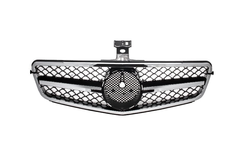 Grila radiator compatibil cu MERCEDES Benz C-Class C63 A-Design W204 S204 Limousine Station Wagon (2007-2014) Sport Negru Lucios & Crom