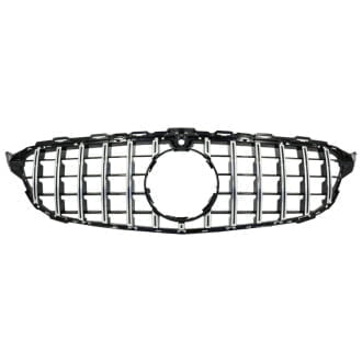 Grila radiator compatibil cu MERCEDES C-Class W205 S205 C205 A205 (2014-2018) GT-R Panamericana Design cu Camera