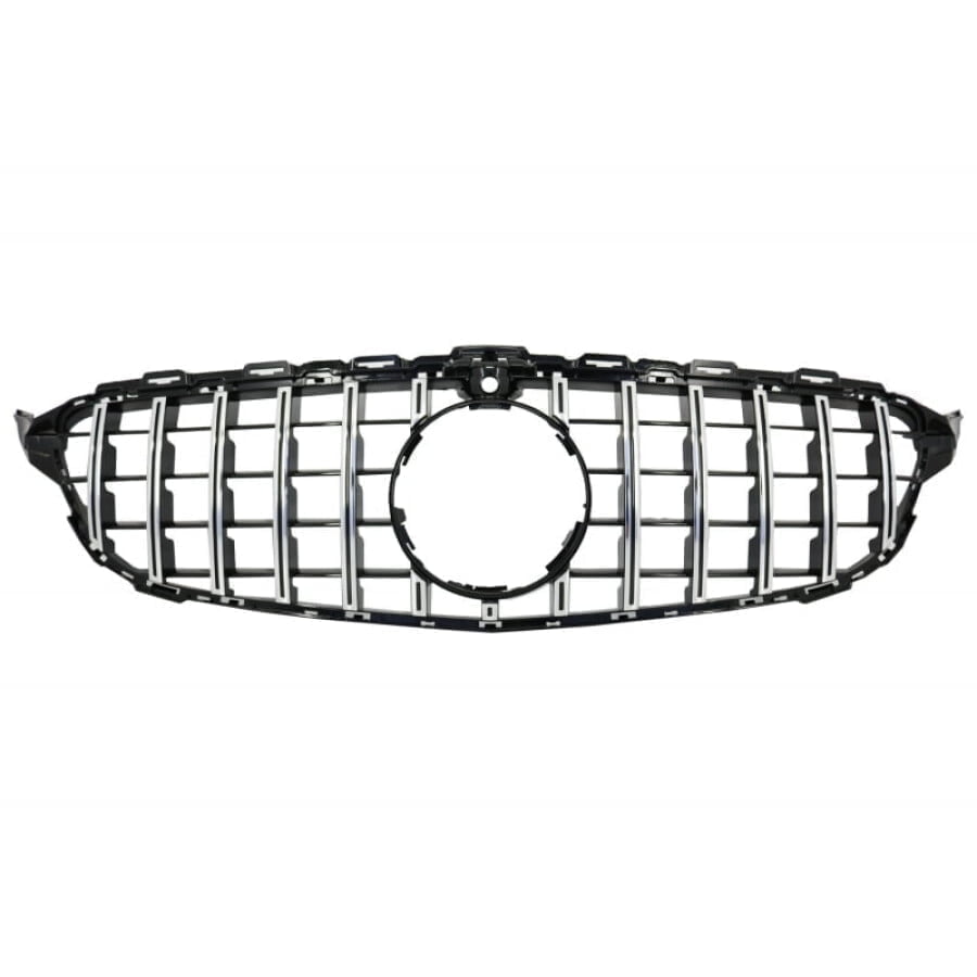 Grila radiator compatibil cu MERCEDES C Class W205 S205 C205 A205 2014 2018 GT R Panamericana Design cu Camera 1