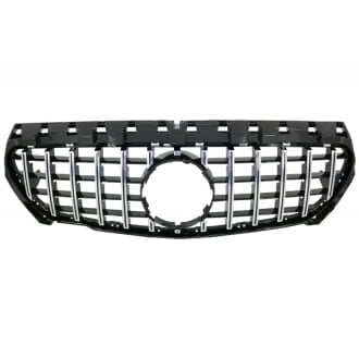 Grila radiator compatibil cu MERCEDES CLA C117 X117 W117 (2013-2016) CLA45 GT-R Panamericana Design Negru Crom