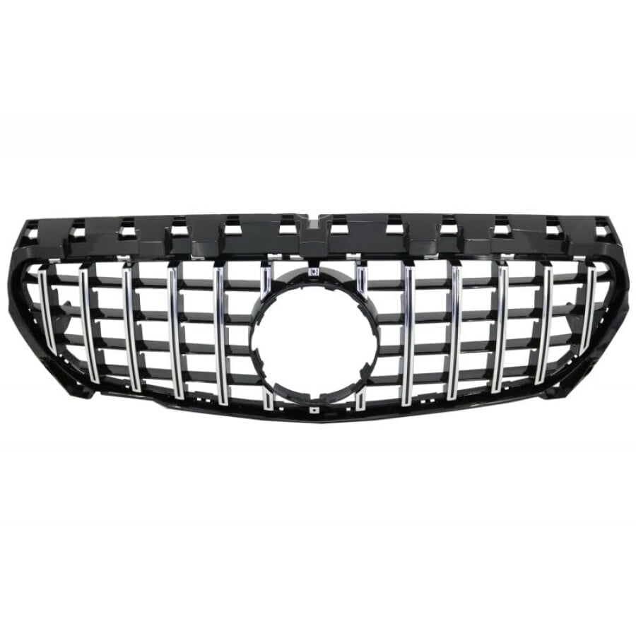 Grila radiator compatibil cu MERCEDES CLA C117 X117 W117 2013 2016 CLA45 GT R Panamericana Design Negru Crom 1