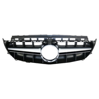 Grila radiator compatibil cu Mercedes E-Class W213 S213 C238 A238 (2016+) Crom Negru E63 Design
