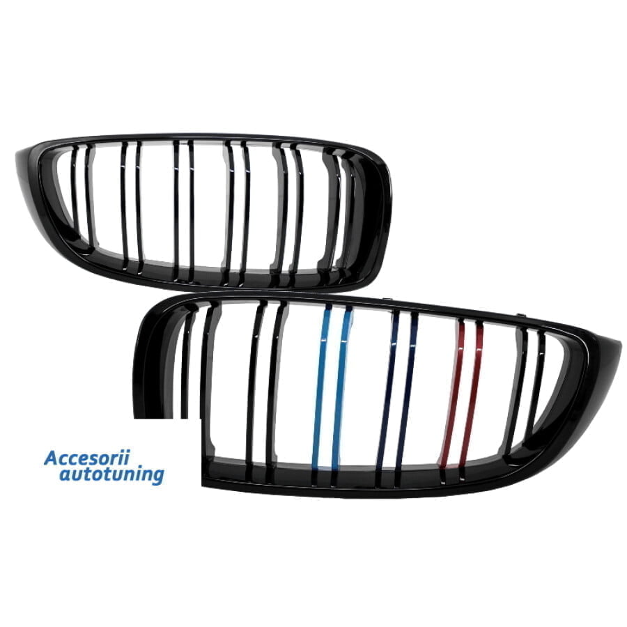 Grile Centrale compatibil cu BMW Seria 4 F32 2013 up Piano Black M Power 1