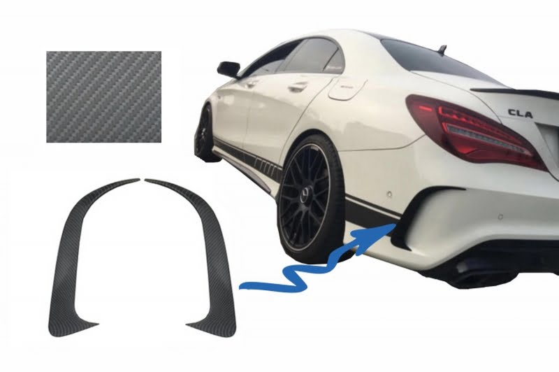 Prelungiri Extensii Bara Spate compatibil cu MERCEDES Benz CLA W117 C117 X117 (2013-2018) CLA45 A-Design Carbon Film Coating