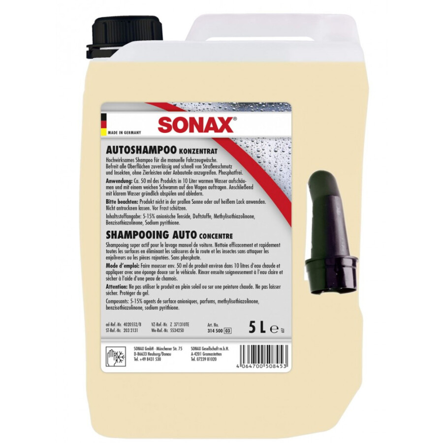 SONAX SAMPON AUTO CONCENTRAT 5L SO314500