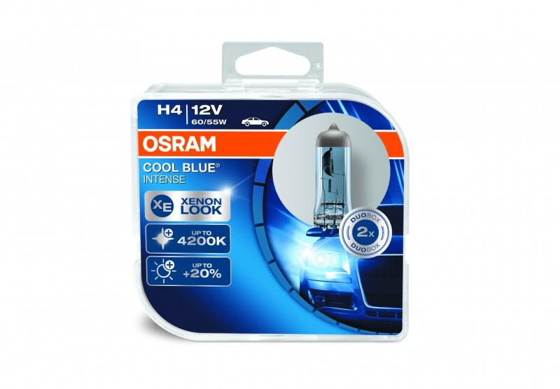Set 2 Becuri Auto Halogen compatibil cu far Osram Cool Blue Intense 64193CBI H4 12V 60/55W