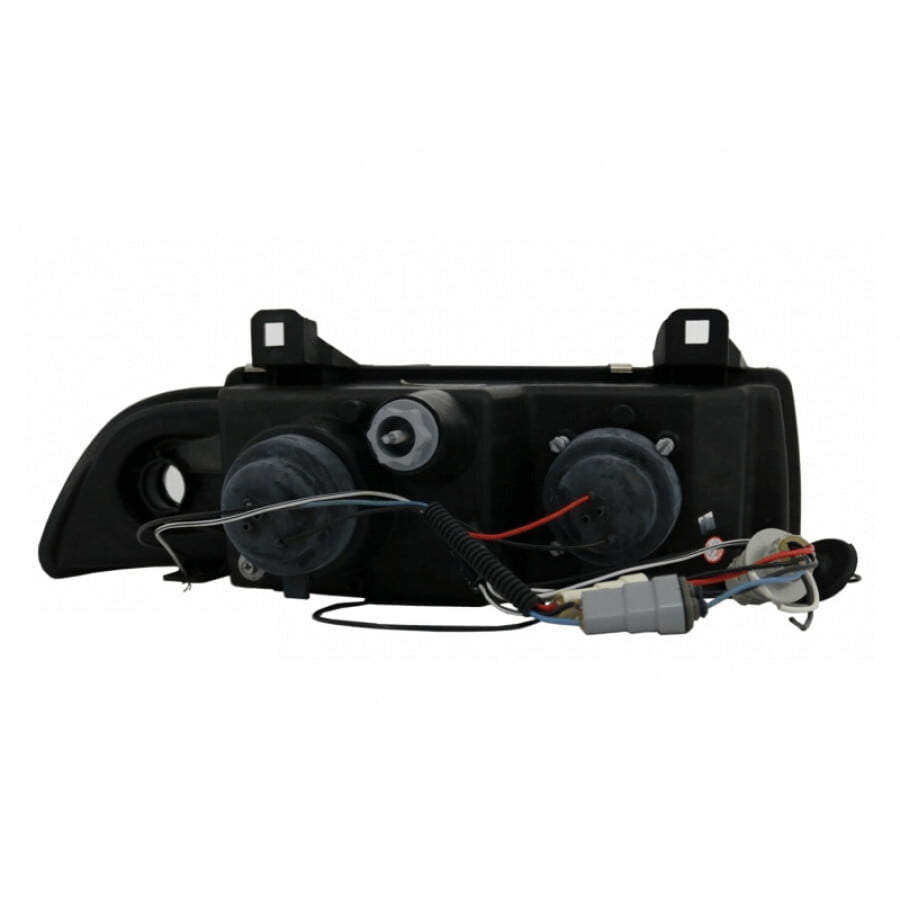 Set 2 faruri Angel Eyes compatibil cu BMW Seria 3 E36 1992 1998 SedanTouring Negre 1 1
