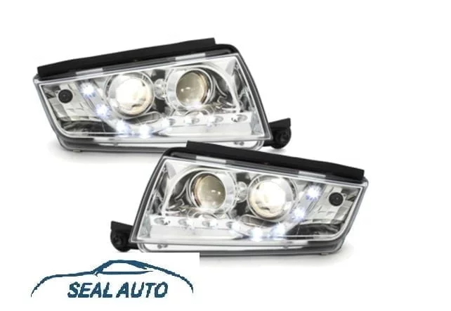 Set 2 faruri Dayline compatibil cu Skoda Fabia 99 07 chrom 1