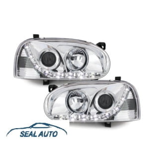 Set 2 faruri Dayline compatibil cu VW Golf III 92-98 chrom,1