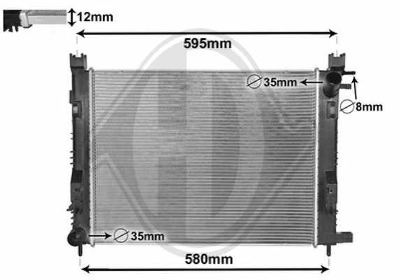 radiator apa dacia logan2 /sandero 2 1.2 benzina cu sau fara ac asam