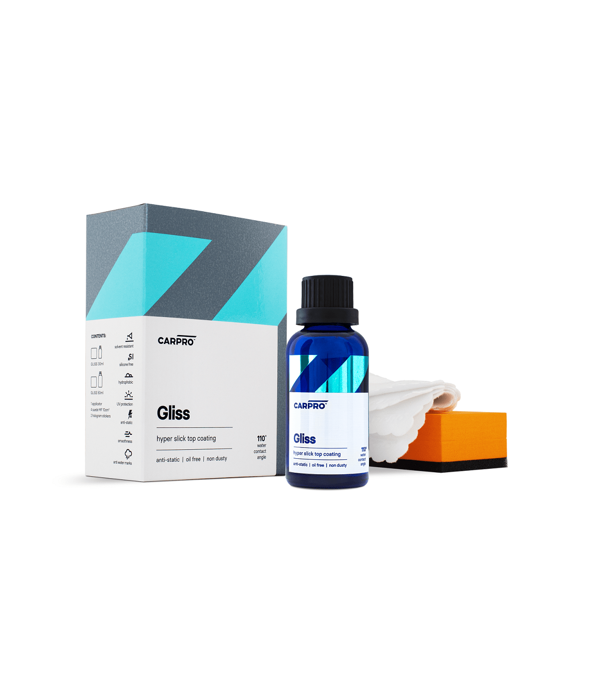 CARPRO GLISS HYPER SLICK TOP COATING KIT 30ML - STRAT PROTECTIE SUPER FIN