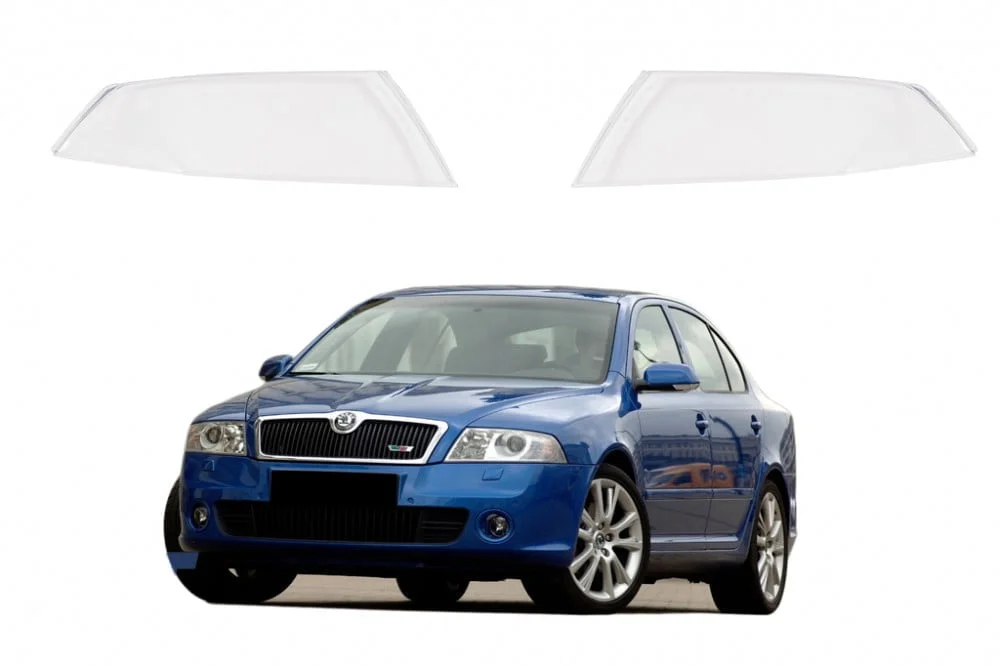 Set 2 sticle faruri pentru Skoda Octavia 2 1Z Non Facelift (2004 - 2008)