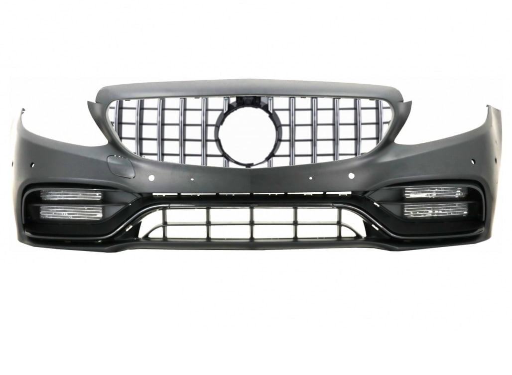 Bara Fata cu Grila Crom compatibil cu Mercedes C-Class W205 S205 A205 C205 (2014-2018) C63 Design