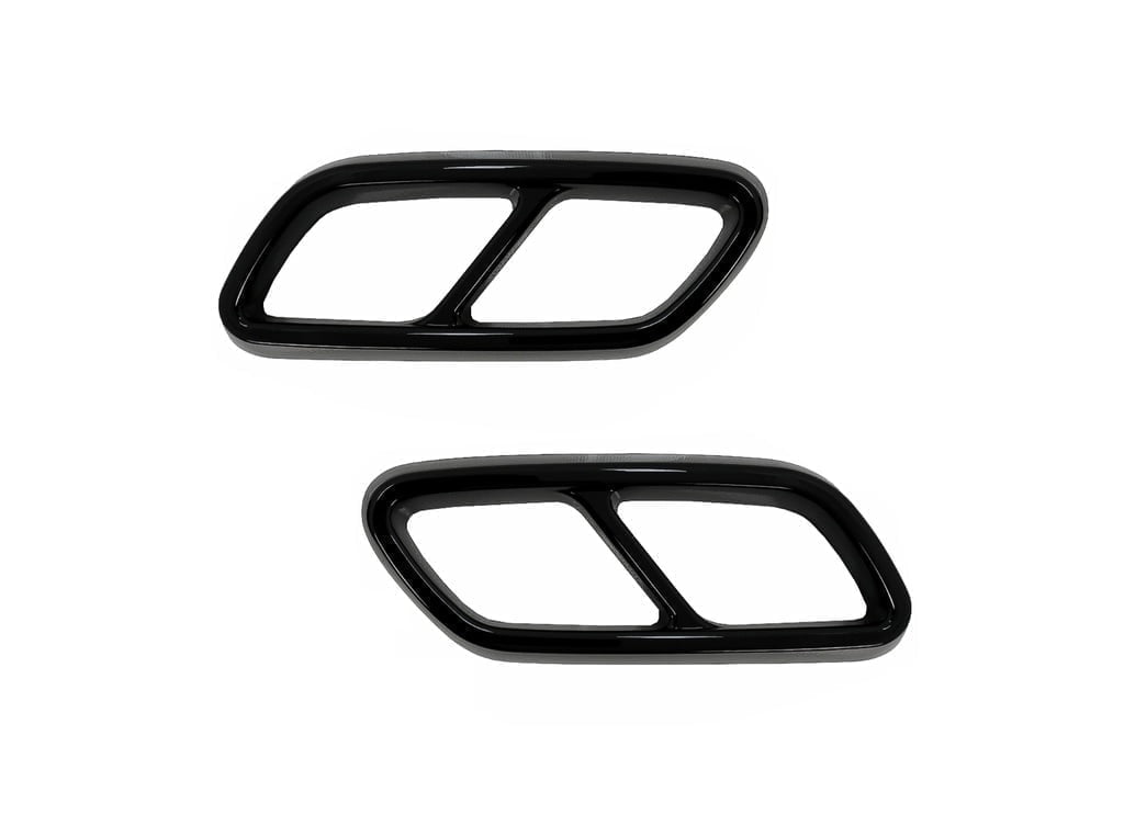 Ornamente tobe compatibil cu sistemul de evacuare Mercedes C-Class W206 S206 Sport Line (2021-Up) Negru Lucios