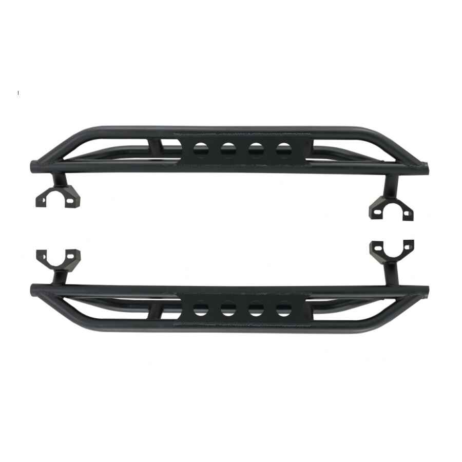 Material: Oțel puternic Finisaj cu pulbere texturată negru mat Sudat dintr-o singura bucata pentru rezistenta si protecție sporite Construit din tubulatura durabilă, din oțel rezistent Fiecare bara poate suporta pana la 196 Kg