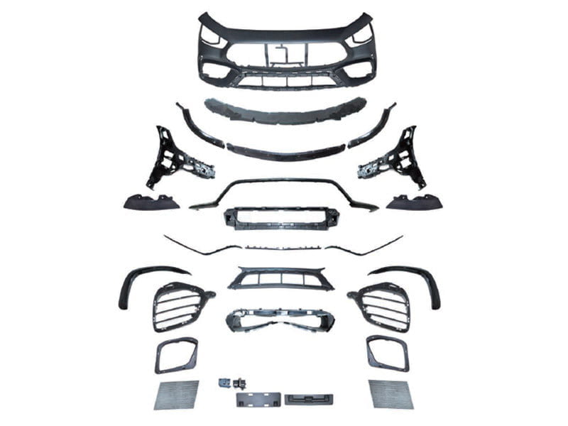 bara-fata-Mercedes-AMG-GT63-4-usi-2019 Bara față compatibilă cu Mercedes GT 2019 și ulterior, pentru modelul cu 4 uși coupe și design GT63AMG, reprezintă o adiție distinctivă și funcțională la aspectul vehiculului.