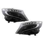 Faruri LED compatibil cu Mercedes V-Class W447 Vito (2014-2017) Negru