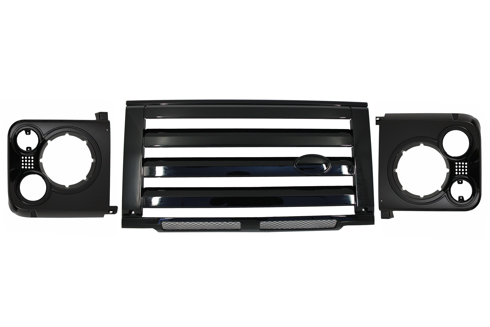 Ansamblu Grile compatibil cu Land Rover Defender L316 (1990-2016) Negru Lucios Ansamblu Grile compatibil cu Land Rover Defender L316 (1990-2016) Negru Lucios