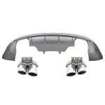 Difuzor Bara Spate Evacuare Dubla compatibil cu Audi Q5 8R Facelift (2013-2016) Bara Standard