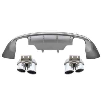 Difuzor Bara Spate Evacuare Dubla compatibil cu Audi Q5 8R Facelift (2013-2016) Bara Standard