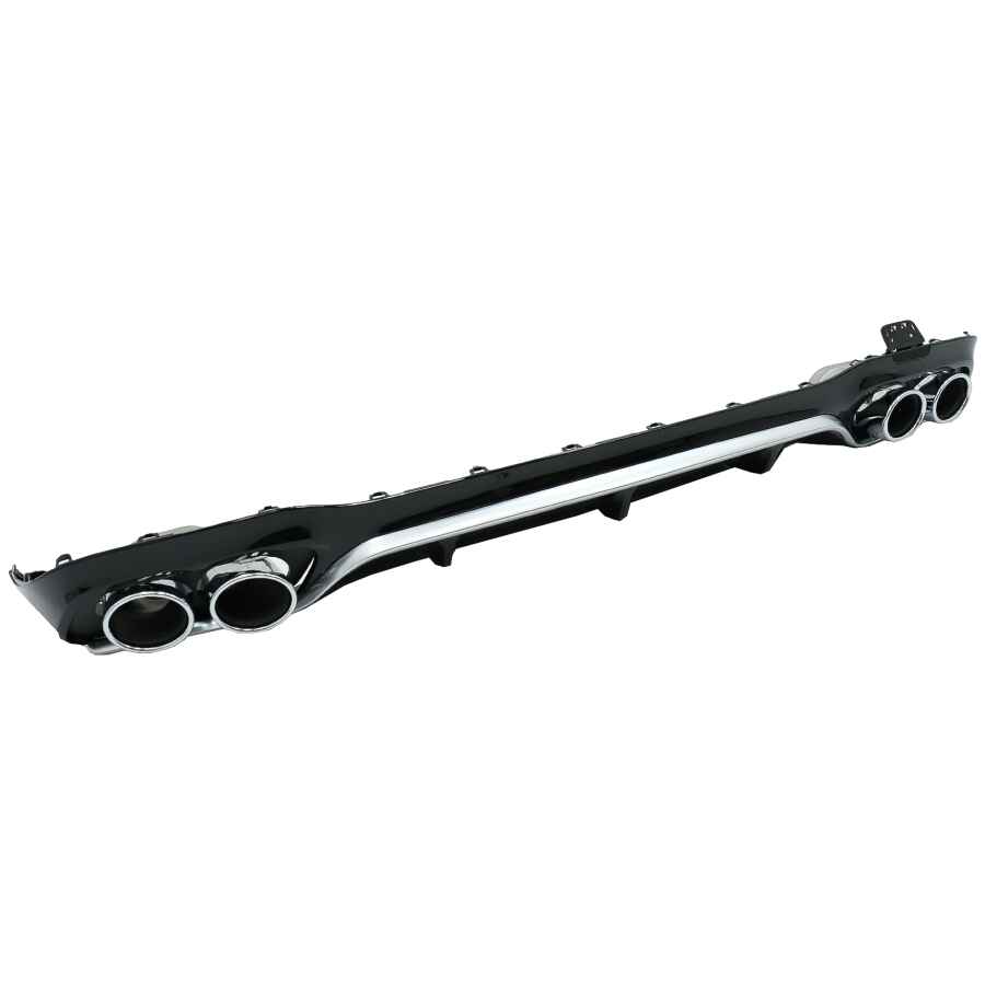 Difuzor Bara Spate cu Ornamente Toba compatibil cu Mercedes E Class W213 2016 E53 Design Silver 2