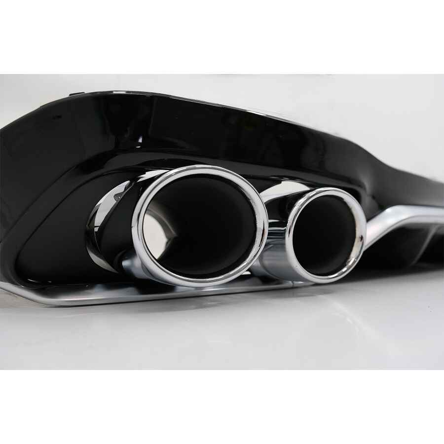 Difuzor Bara Spate cu Ornamente Toba compatibil cu Mercedes E Class W213 2016 E53 Design Silver 3