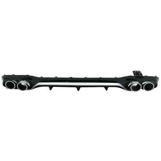 Difuzor Bara Spate cu Ornamente Toba compatibil cu Mercedes E-Class W213 (2016+) E53 Design Silver