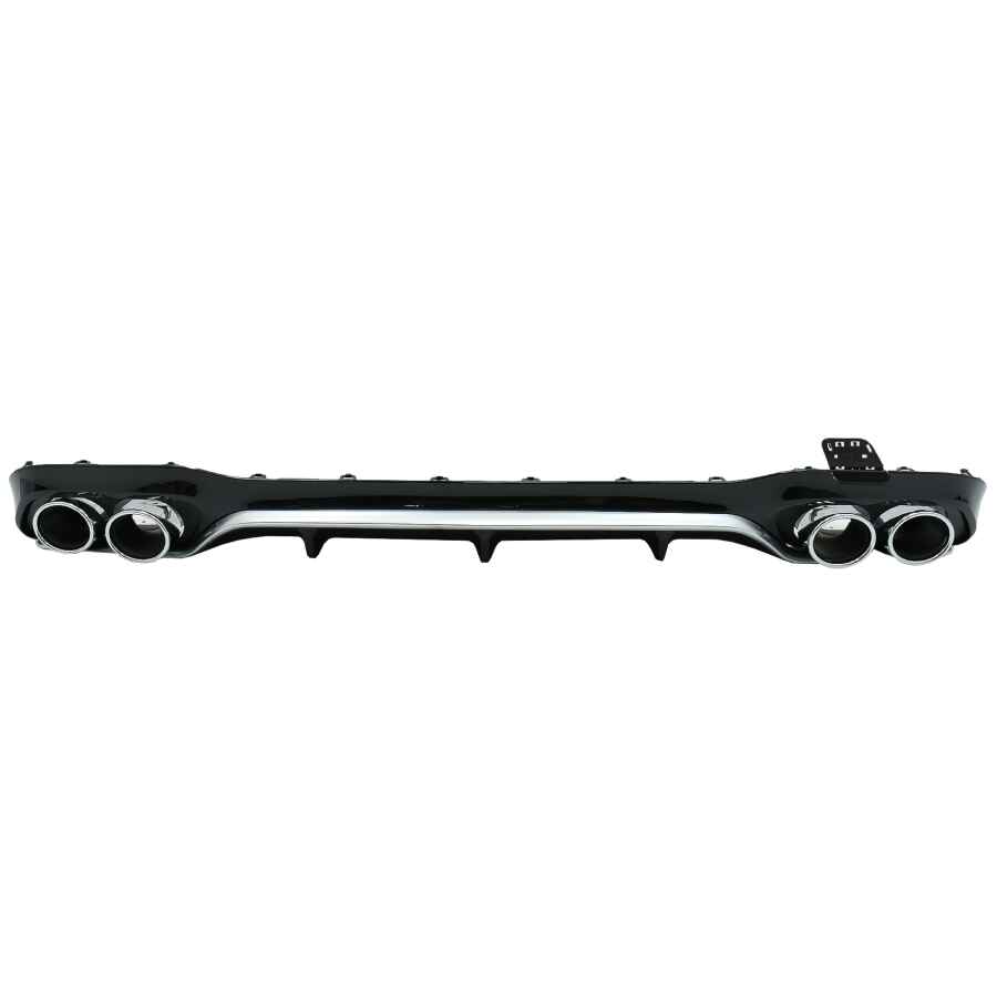 Difuzor Bara Spate cu Ornamente Toba compatibil cu Mercedes E-Class W213 (2016+) E53 Design Silver
