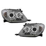 Faruri Angel Eyes compatibil cu Toyota Hilux (2005-2011) Crom
