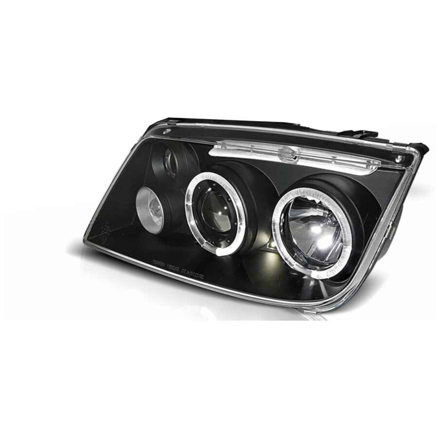Faruri Angel Eyes compatibil cu VW Bora 09.1998 07.2005 Negru 1