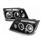 Faruri Angel Eyes compatibil cu VW Bora (09.1998-07.2005) Negru