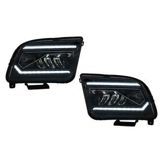 Faruri Full LED compatibil cu Ford Mustang V Pre-Facelift (2005-2009) Negru cu Semnal Dinamic Secvential