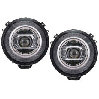 Faruri Full LED compatibil cu Mercedes G-Class W463 (2005-2017) Crom Facelift 2018 Design cu Dynamic Start Up