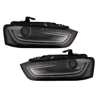 Faruri LED DRL compatibil cu Audi A4 B8.5 Facelift (2012-2015) Negru