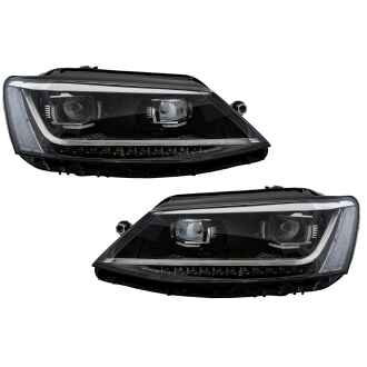 Faruri LED DRL compatibil cu VW Jetta Mk6 VI (2011-2017) Semnal Dinamic Secvential Xenon Matrix Design
