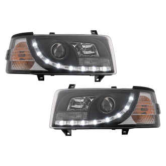 Faruri LED DRL compatibil cu VW Transporter T4 (1990-2003) Negru