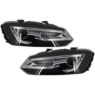 Faruri LED XENON HID compatibil cu VW Polo 6R / 6C / 61 (2011-2017) Devil Eye Look