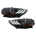 Faruri LED compatibil cu Ford Mustang Facelift (2018-2023) Negru Semnal Dinamic RGB DRL