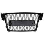 Grila Centrala Fara Emblema compatibil cu Audi A4 B8 (2007-2012) RS Design Negru Lucios
