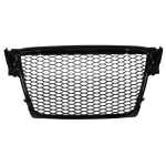 Grila Centrala Fara Emblema compatibil cu Audi A4 B8 (2007-2012) RS Design Negru Lucios