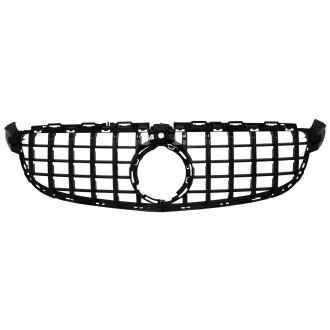 Grila Centrala compatibil cu Mercedes C-Class C63 W205 Sedan S205 T-Modell A205 Cabriolet C205 Coupe (03.2018-2020) GTR Panamericana Negru Lucios