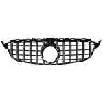 Grila Centrala compatibil cu Mercedes W205 Sedan S205 T-Modell A205 Cabriolet C205 Coupe Facelift (03.2018-2020) cu Camera 360 Crom