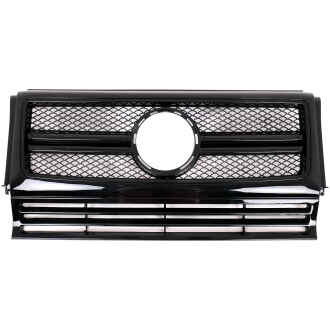 Grila Centrala compatibil cu Mercedes W463 G-Class (1990-2012) 2012 G65 G63 Design Negru Lucios