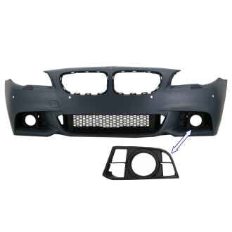 Grila Laterala Ornament Proiectoare PARTEA STANGA BMW Seria 5 F10 F11 LCI (2014-2017) compatibil cu bara fata M-Technik LCI Design