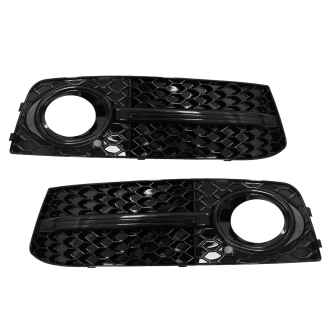 Grile Laterale Bara Fata compatibil cu AUDI A4 B8 8K (2007-2011) S4 Design Negru Lucios