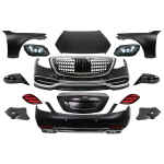 Kit Exterior Complet compatibil cu Mercedes S-Class W221 (2005-2013) Conversie Completa la W222 2018 Design