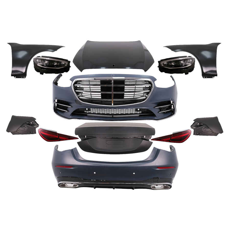 Kit Exterior Complet compatibil cu Mercedes S-Class W221 (2005-2013) Conversie Completa la W223 S450 Design